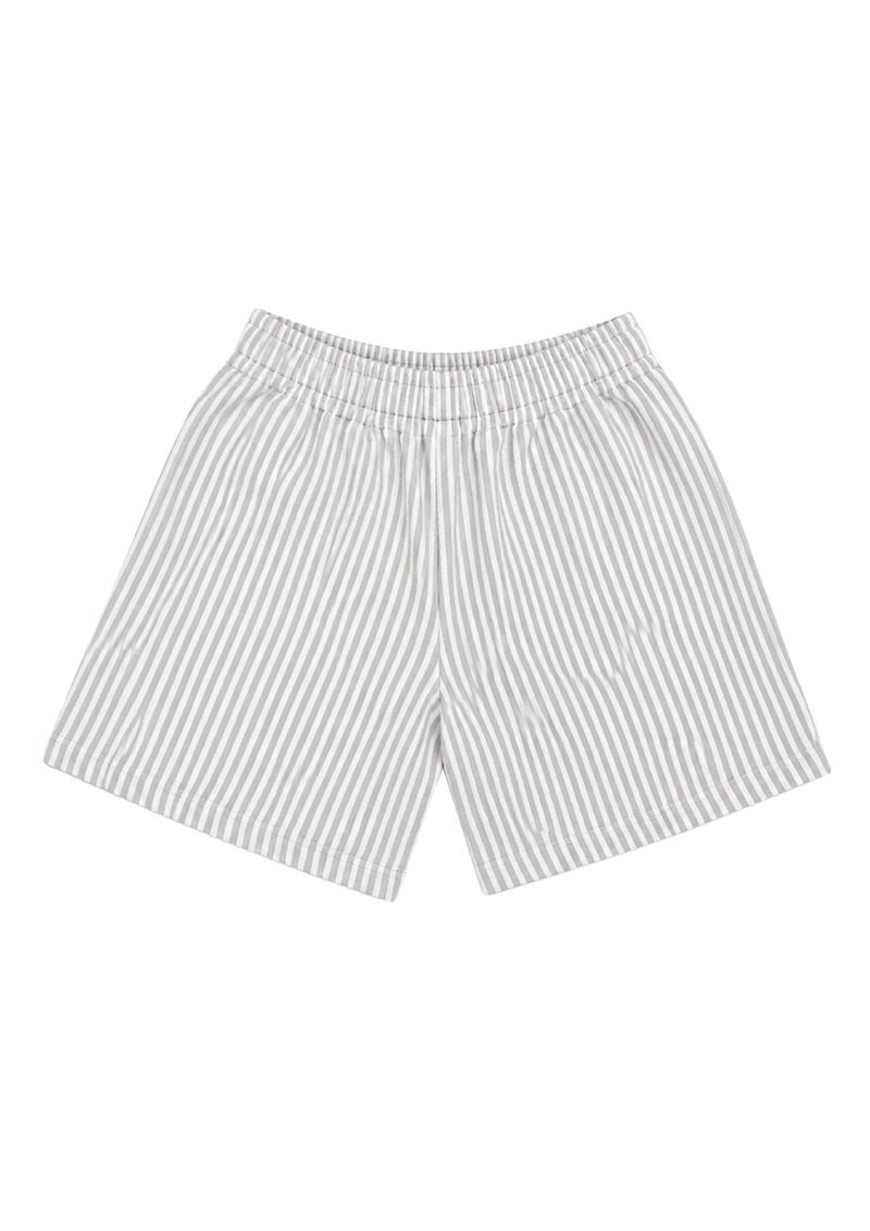 GREY STRIPED SHORTS