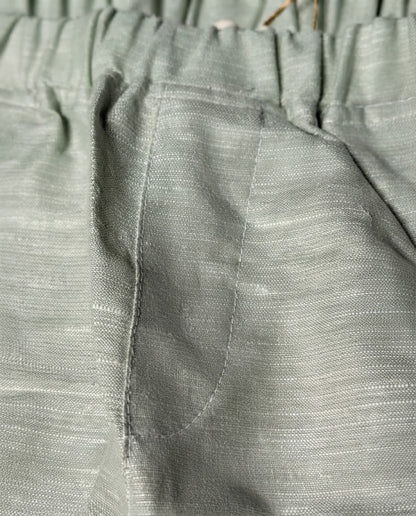SAGE GREEN LINEN SHORTS