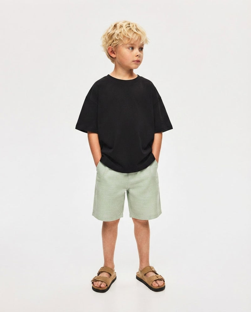 SAGE GREEN LINEN SHORTS