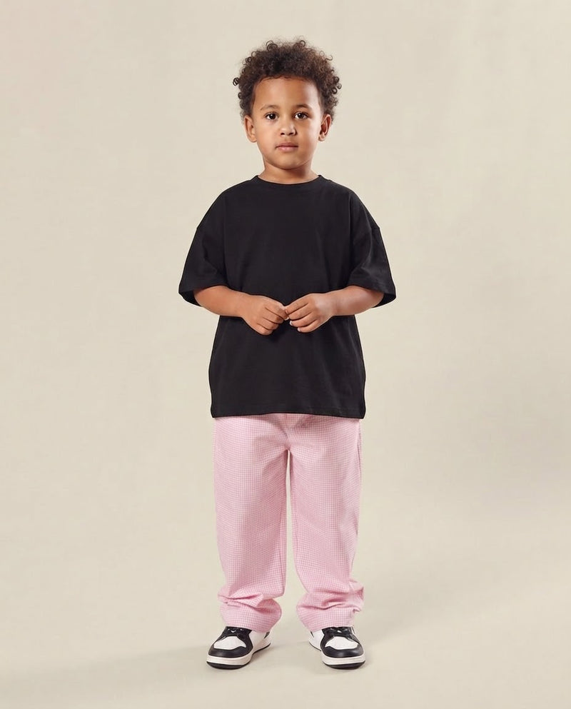 PINK CHECKERED PANTS