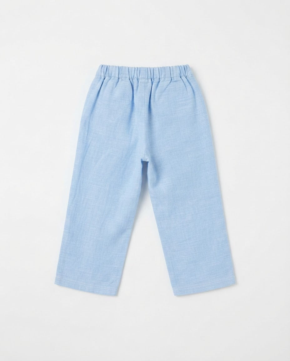 BLUE LINEN PANTS