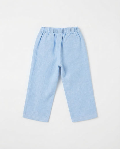 BLUE LINEN PANTS