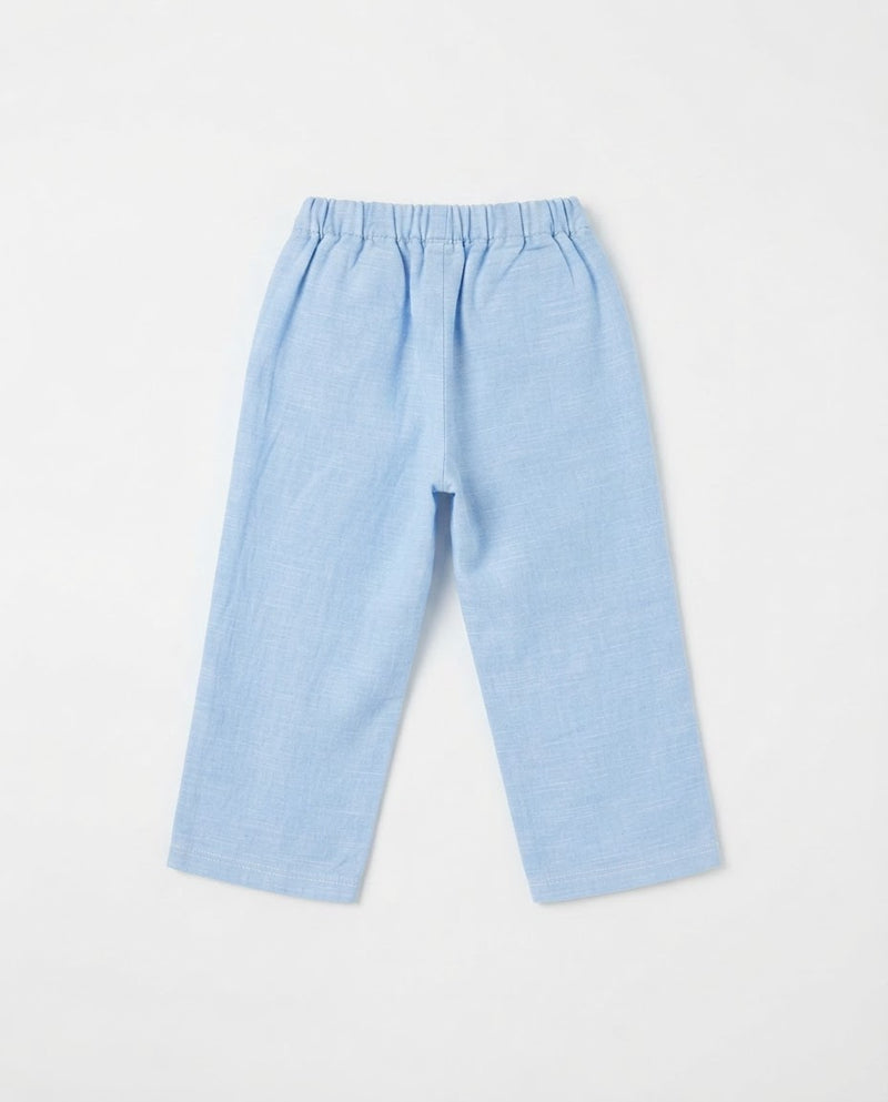 BLUE LINEN PANTS