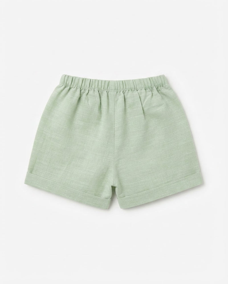 SAGE GREEN LINEN SHORTS