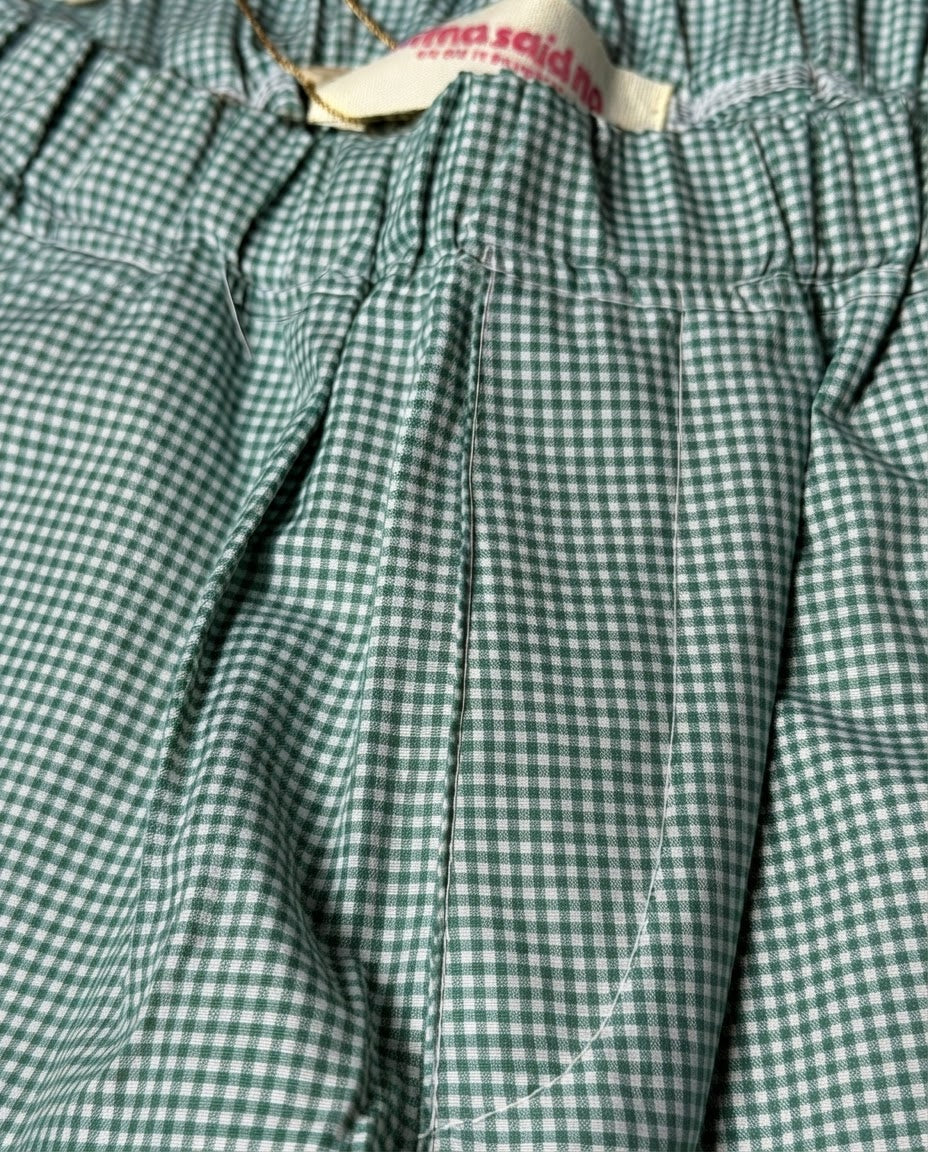GREEN CHECKERED PANTS