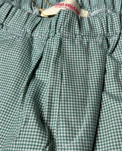 GREEN CHECKERED PANTS