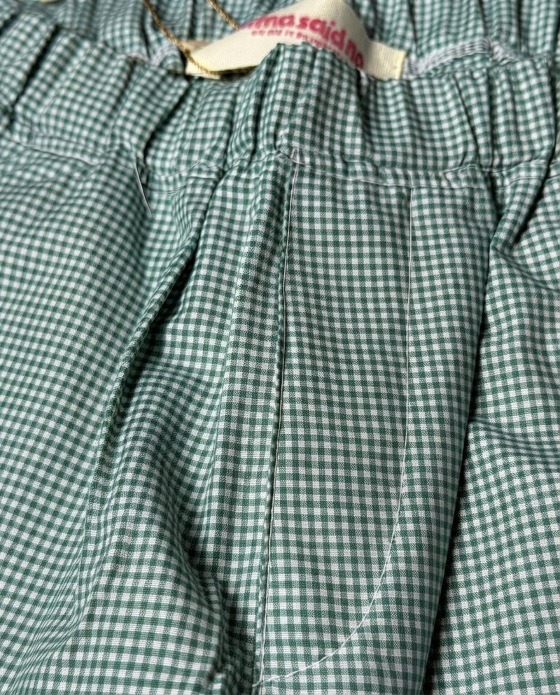 GREEN CHECKERED PANTS