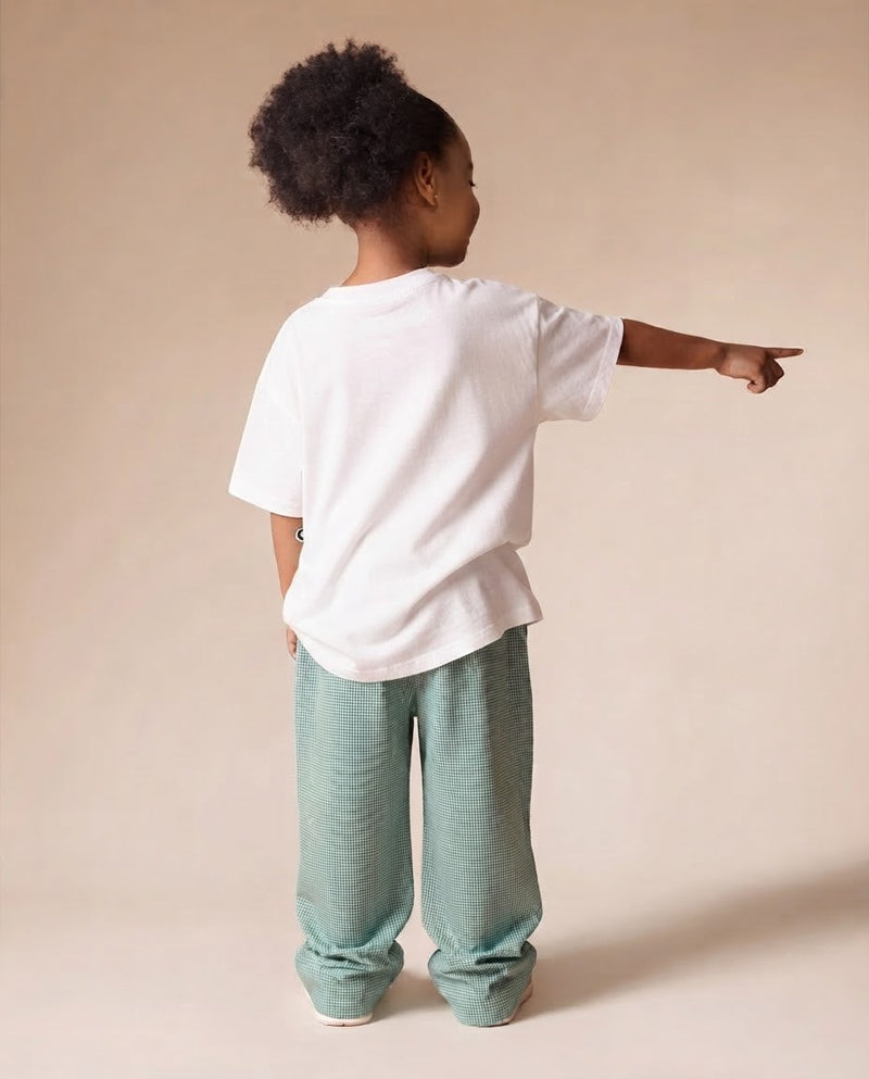 GREEN CHECKERED PANTS
