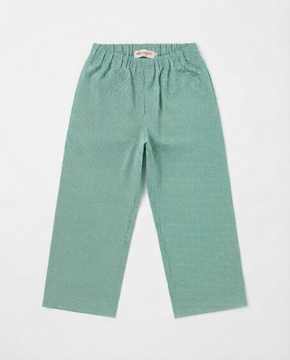 GREEN CHECKERED PANTS
