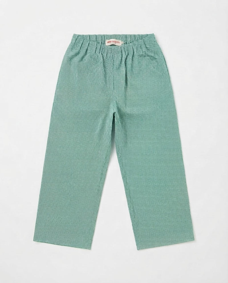 GREEN CHECKERED PANTS