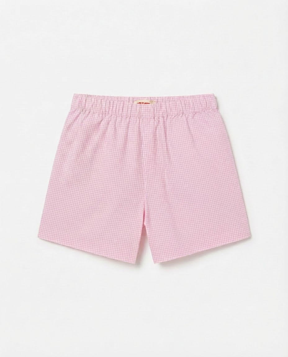 PINK CHECKERED SHORTS