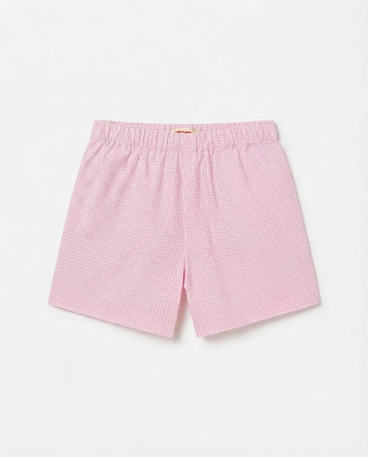 PINK CHECKERED SHORTS