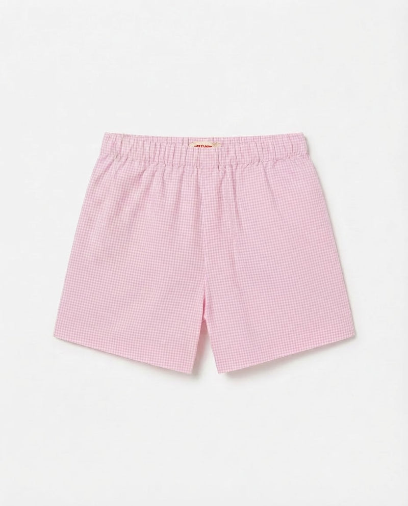 PINK CHECKERED SHORTS