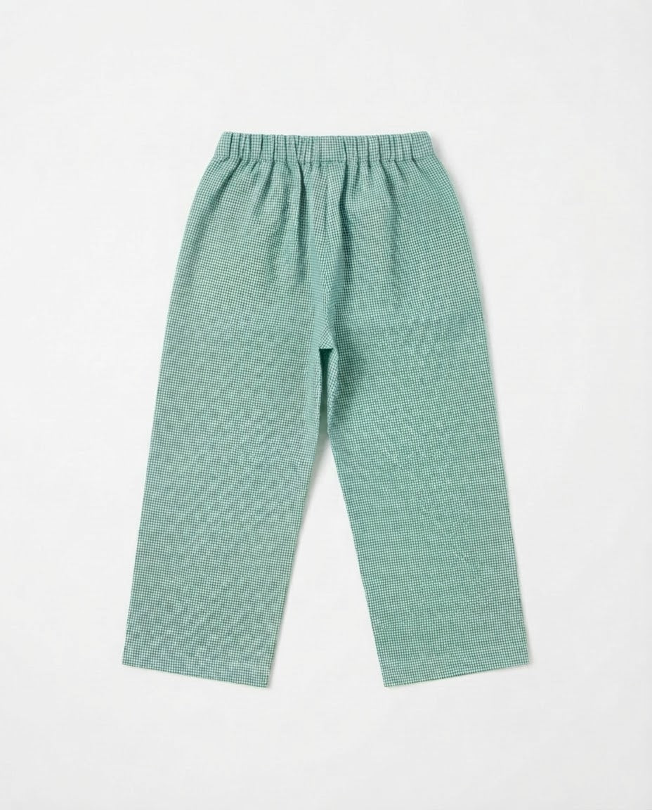 GREEN CHECKERED PANTS