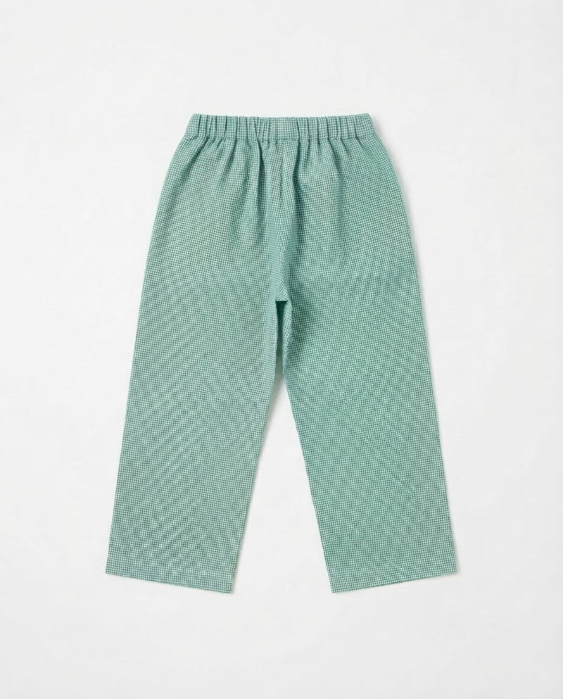 GREEN CHECKERED PANTS
