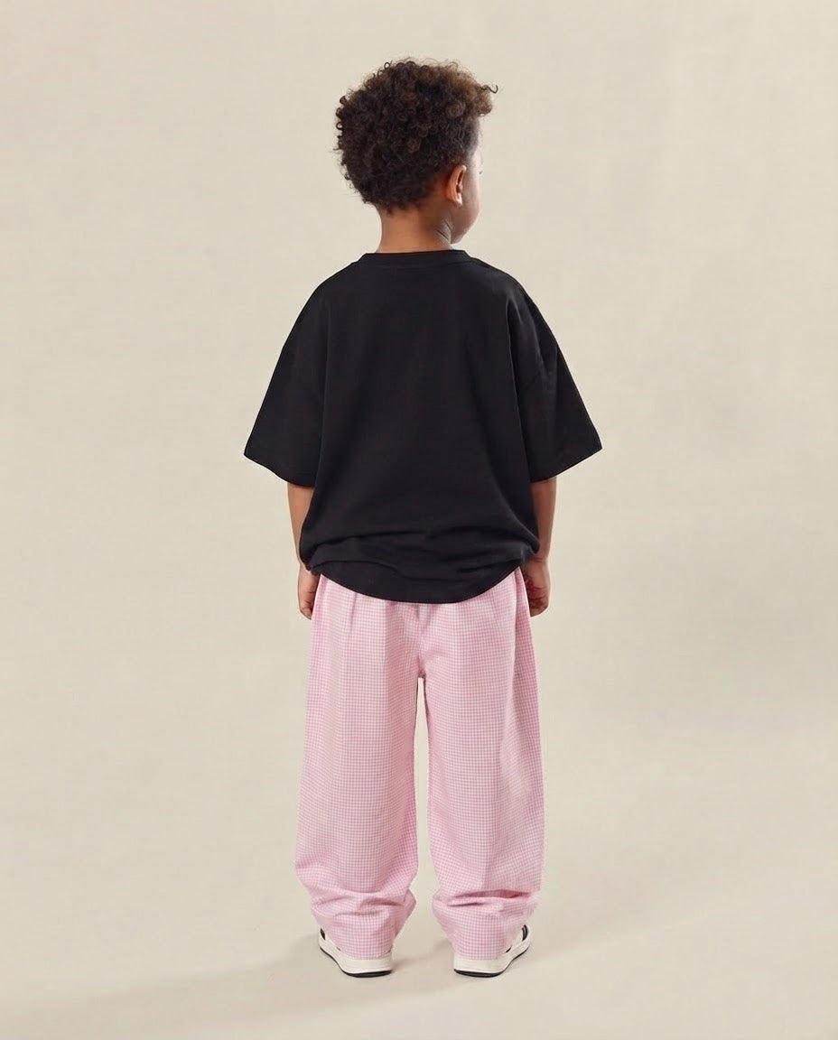 PINK CHECKERED PANTS