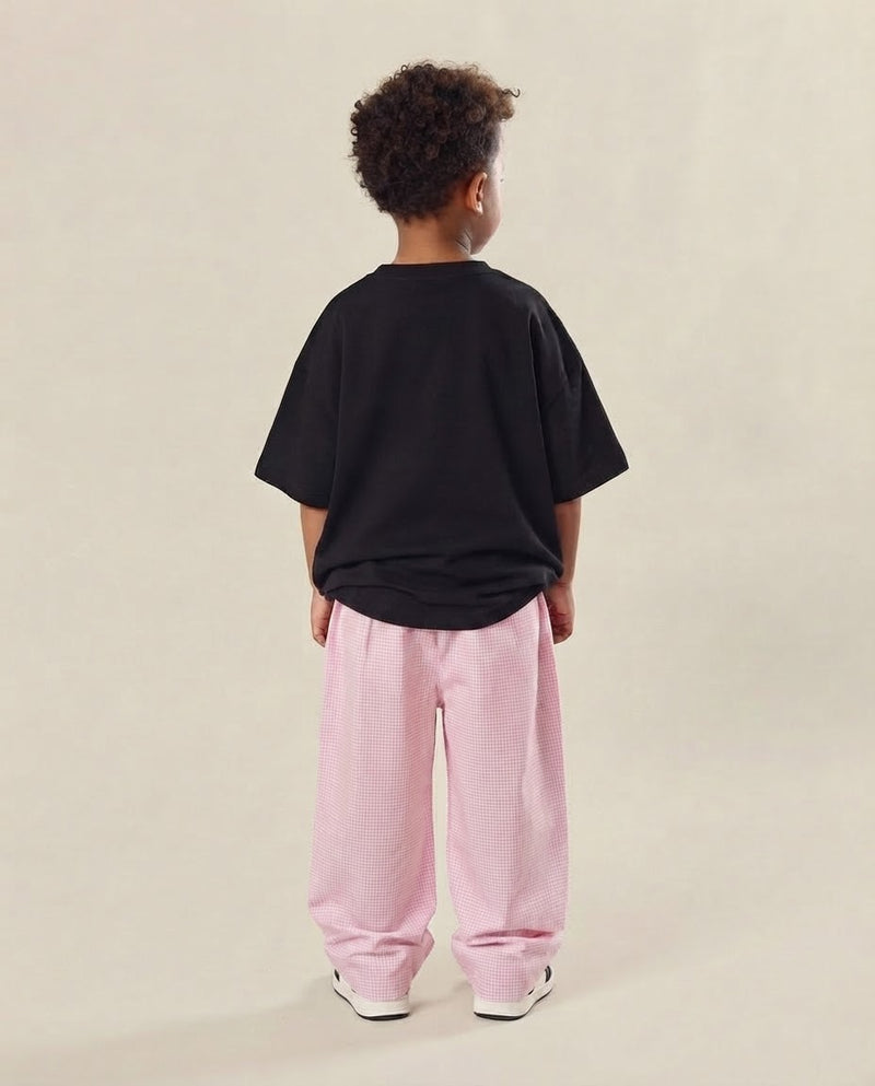 PINK CHECKERED PANTS