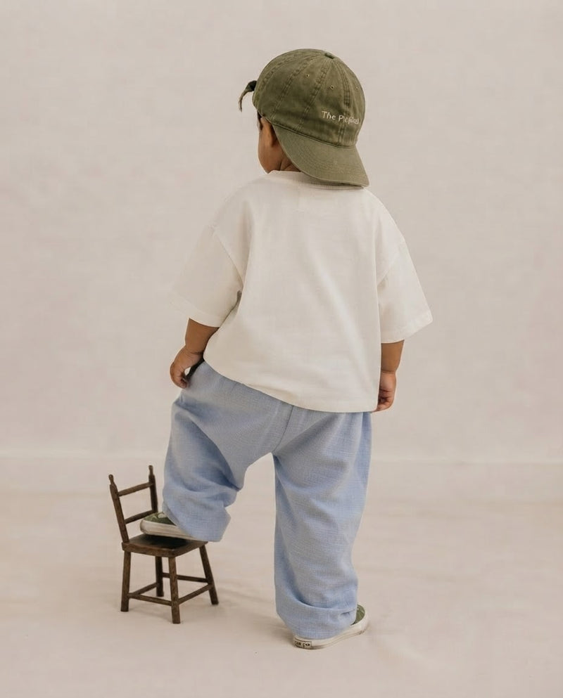 BLUE LINEN PANTS