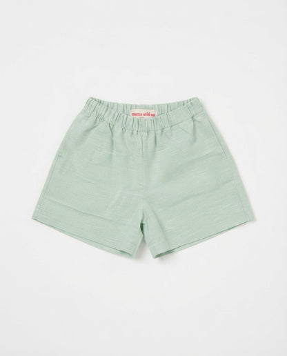 SAGE GREEN LINEN SHORTS