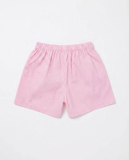 PINK CHECKERED SHORTS