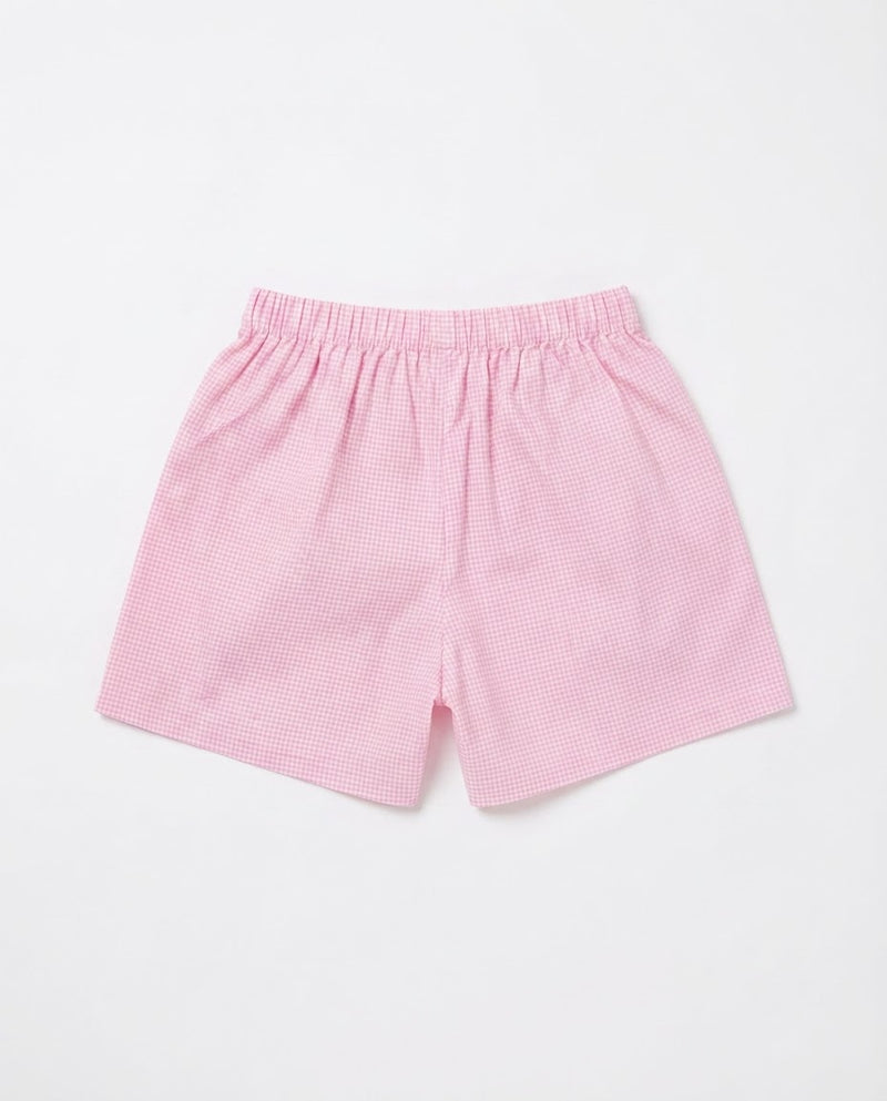 PINK CHECKERED SHORTS